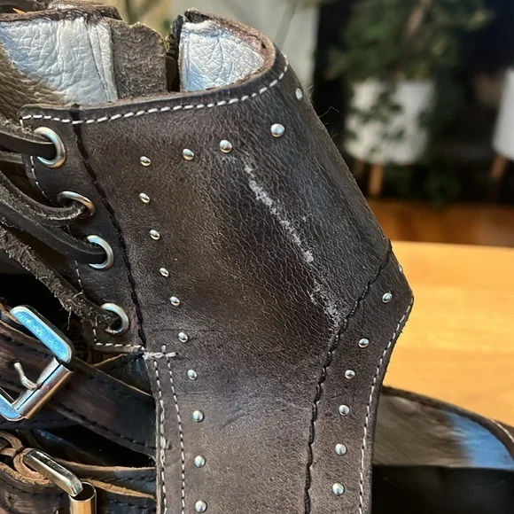 Freebird Leather Studded Brown Ankle Boots-Desert size 8 - Picture 9 of 15